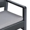 Lauko baldų komplektas Sodo poilsio baldų komplektas, 3 dalių, antracito, plastikas