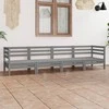 Lauko baldų komplektas Sodo poilsio baldų komplektas, 4 dalių, pilkas, pušies masyvas