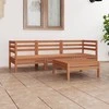 Lauko baldų komplektas Sodo poilsio baldų komplektas, 4 dalių, medaus rudas, pušis