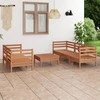 Lauko baldų komplektas Sodo poilsio baldų komplektas, 6 dalių, medaus rudas, pušis