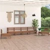Lauko baldų komplektas Sodo poilsio baldų komplektas, 6 dalių, medaus rudas, pušis