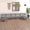 Lauko baldų komplektas Sodo poilsio baldų komplektas, 7 dalių, pilkas, pušies masyvas