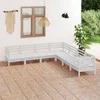 Lauko baldų komplektas Sodo poilsio baldų komplektas, 7 dalių, baltas, pušies masyvas