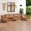 Lauko baldų komplektas Sodo poilsio baldų komplektas, 8 dalių, medaus rudas, pušis