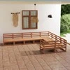 Lauko baldų komplektas Sodo poilsio baldų komplektas, 9 dalių, pušies medienos masyvas