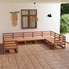 Lauko baldų komplektas Sodo poilsio baldų komplektas, 9 dalių, pušies medienos masyvas