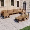 Lauko baldų komplektas Sodo poilsio baldų komplektas, 9 dalių, pušies medienos masyvas