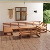Lauko baldų komplektas Sodo poilsio baldų komplektas, 9 dalių, pušies medienos masyvas
