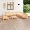 Lauko baldų komplektas Sodo poilsio baldų komplektas, 10 dalių, pušies masyvas