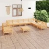 Lauko baldų komplektas Sodo poilsio baldų komplektas, 11 dalių, pušies masyvas