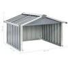 Sodo roboto vejapjovės garažas, pilkas, 92x97x63cm, plienas