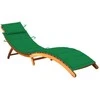 Sodo saulės gultas su čiužinuku, akacijos medienos masyvas