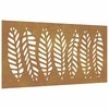 Nuotraukų rėmelis Sodo sienos dekoracija, 105x55cm, corten plienas, lapų dizaino