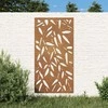Nuotraukų rėmelis Sodo sienos dekoracija, 105x55cm, corten plienas, bambukas