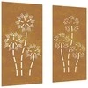 Nuotraukų rėmelis Sodo sienos dekoracija, 2 dalių, 105x55cm, corten plienas
