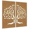 Nuotraukų rėmelis Sodo sienos dekoracija, 2 dalių, 105x55cm, corten plienas