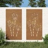 Nuotraukų rėmelis Sodo sienos dekoracija, 2 dalių, 105x55cm, corten plienas