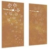 Nuotraukų rėmelis Sodo sienos dekoracija, 2 dalių, 105x55cm, corten plienas