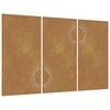 Nuotraukų rėmelis Sodo sienos dekoracija, 3 dalių, 105x55cm, corten plienas