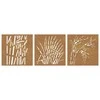Nuotraukų rėmelis Sodo sienos dekoracija, 3 dalių, 55x55cm, corten plienas
