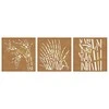 Nuotraukų rėmelis Sodo sienos dekoracija, 3 dalių, 55x55cm, corten plienas