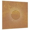 Nuotraukų rėmelis Sodo sienos dekoracija, 55x55cm, corten plienas, saulės dizaino
