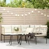 Sodo sofa su pagalvėlėmis, juoda, plienas/tekstilenas