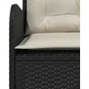 Sodo sofa su pagalvėlėmis, juoda, poliratanas, L formos