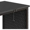 Lauko baldų komplektas Sodo sofa su stalu/pagalvėlėmis, juoda, poliratanas, L formos