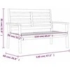 Sodo sofa-suoliukas, 120cm, akacijos medienos masyvas