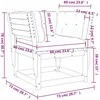 Sodo sofos dalis su pagalvėlėmis, 83x73x78cm, impregnuota pušis