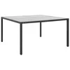 Sodo stalas, antracito, 130x130x72cm, plienas ir stiklas