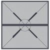 Sodo stalas, antracito, 80x80x72,5cm, plienas, tinklelis