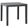 Sodo stalas, antracito spalvos, 78x78x72cm, plastikas