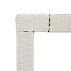 Sodo stalas, baltas, 150x90x75cm, grūdintas stiklas/poliratanas