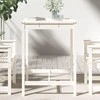Sodo stalas, baltas, 82,5x82,5x110cm, pušies medienos masyvas