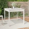 Sodo stalas, baltas, 82,5x82,5x76cm, pušies medienos masyvas