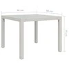 Sodo stalas, baltas, 90x90x75cm, grūdintas stiklas/poliratanas