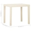 Sodo stalas, baltos spalvos, 79x65x72cm, plastikas