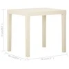 Sodo stalas, baltos spalvos, 79x65x72cm, plastikas