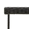 Sodo stalas, juodas, 109x107x74cm, poliratanas ir stiklas