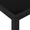 Sodo stalas, juodos spalvos, 130x130x72cm, plienas ir stiklas