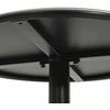 Sodo stalas, juodos spalvos, skersmuo 60x105cm, plienas