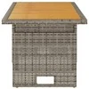Sodo stalas, pilkas, 100x50x43/63cm, akacija ir poliratanas