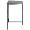 Sodo stalas, pilkos spalvos, 80x50x75cm, poliratanas