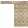 Sodo stalas, smėlio, 100x55x73cm, poliratanas/akacijos mediena
