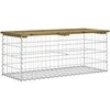 Sodo suoliukas, 103x44x42cm, impregnuota pušis, gabiono dizaino