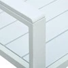 Sodo suoliukas, baltos spalvos, 120cm, HDPE, medienos imitacija