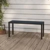 Sodo suoliukas, juodos spalvos, 110cm, plienas ir WPC
