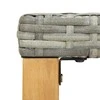Sodo suoliukas, pilkas, 120cm, poliratanas ir akacijos masyvas